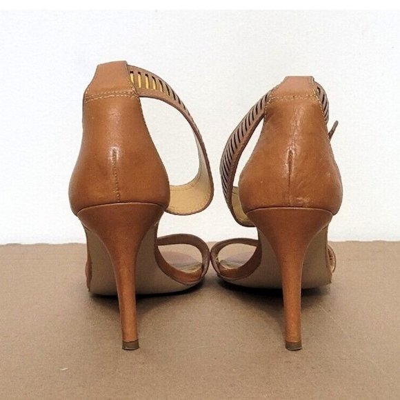 Nine West Tan Heels with Gold Accents - Picture 4 of 11